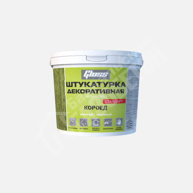картинка Декоративная штукатурка Короед крупный "Gloss", 15 кг 